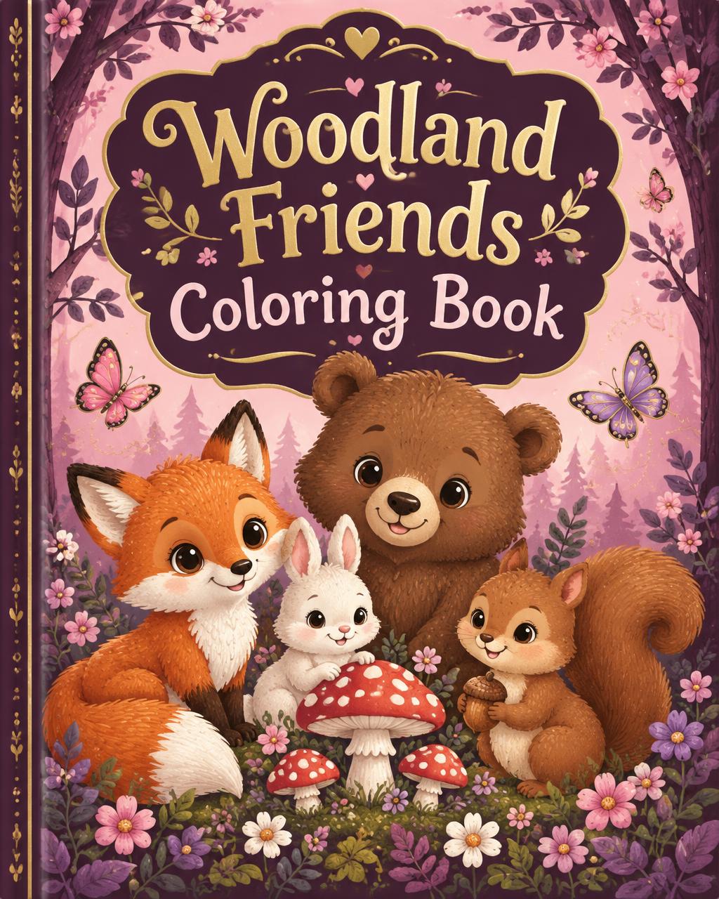 Woodland Friends Coloring Book
